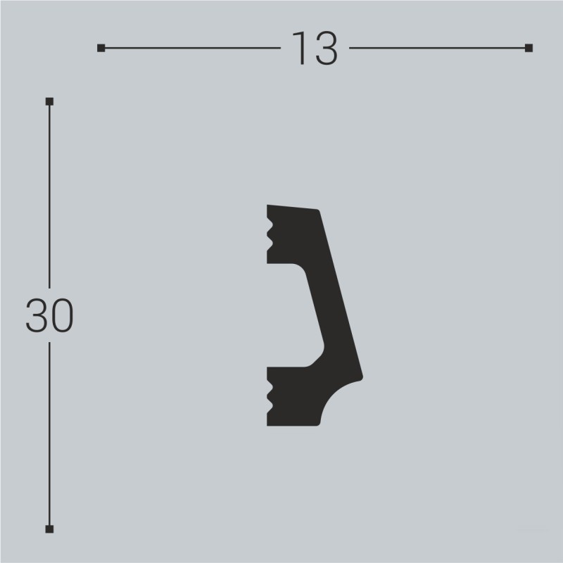Молдинг ударопрочный М16 30-13