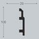 Плинтус напольный из ударопрочного полимера П10 100-20
