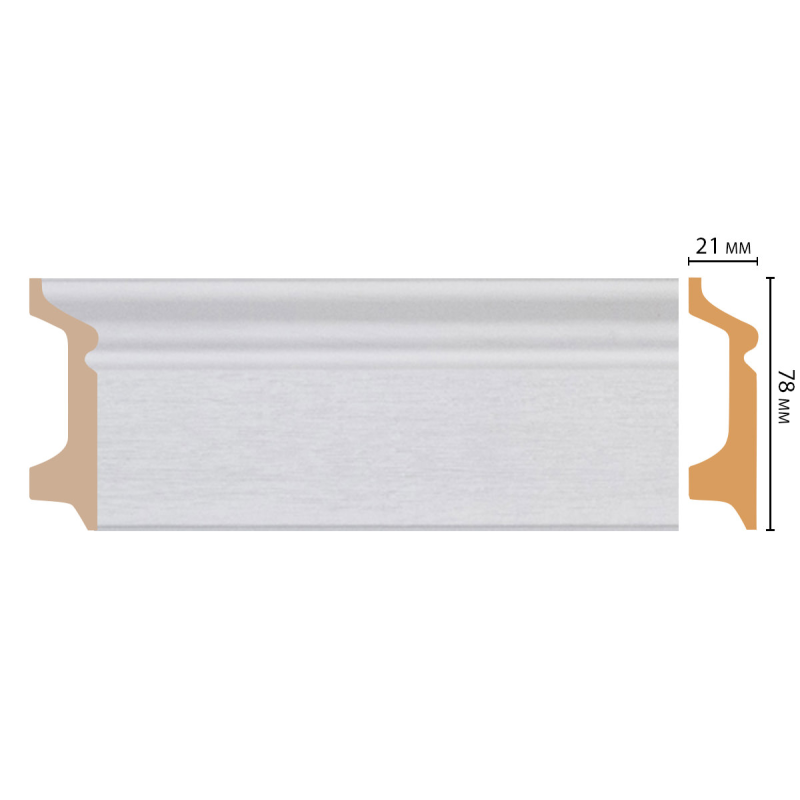 D122-70 ШК/16 Плинтус напольн.DECOMASTER(78*21*2400 мм)