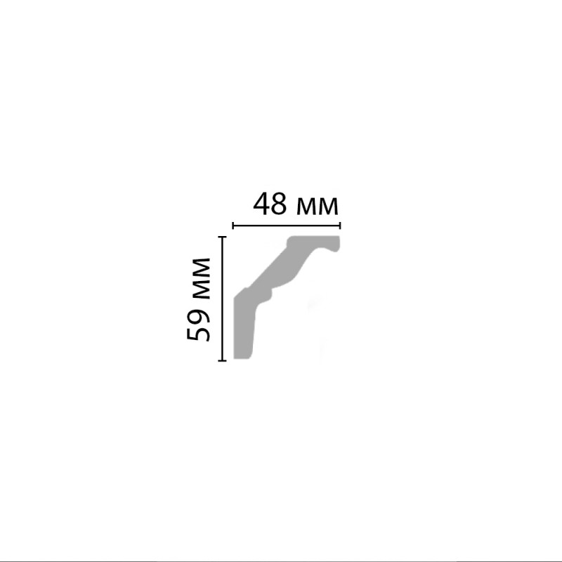 DP 18/18 FLEXIBLE плинтус DECOMASTER-2 (59х48х2400мм)