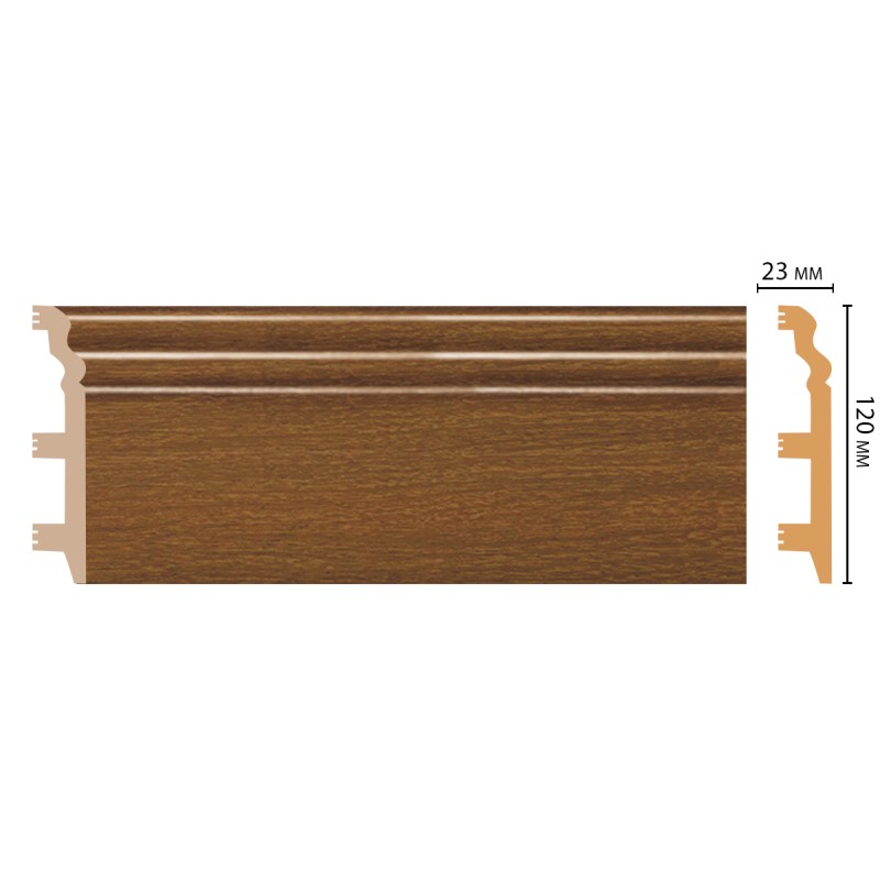 D233-85 ШК/8 Плинтус напольн.DECOMASTER(120*23*2400 мм)