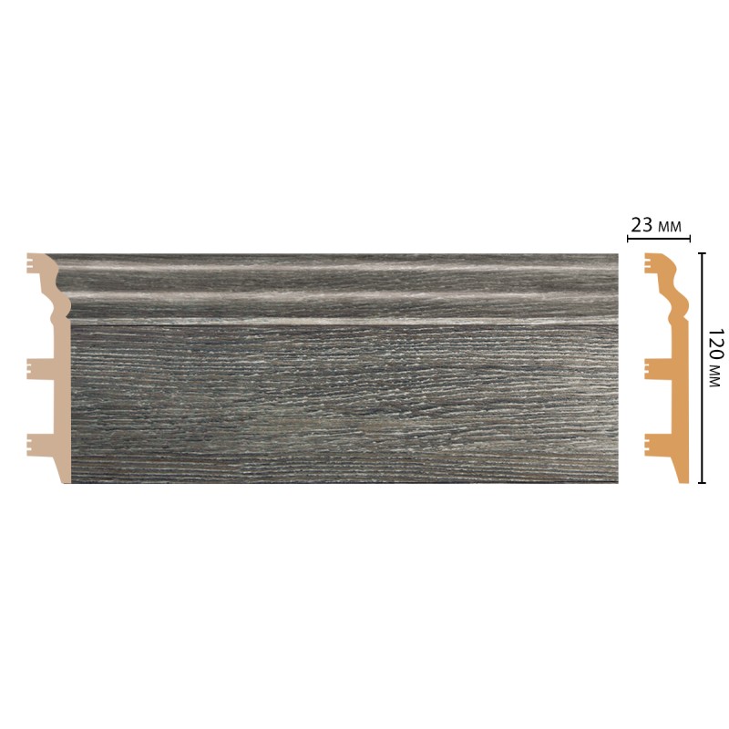 D233-87 ШК/8 Плинтус напольн.DECOMASTER(120*23*2400 мм)