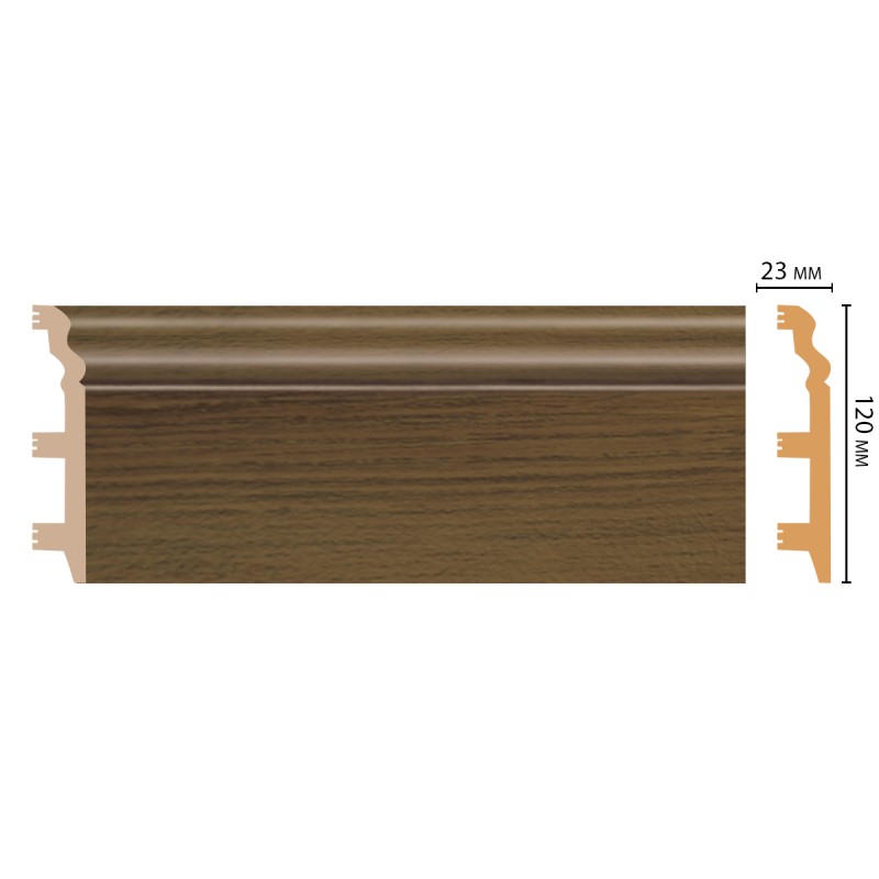 D233-88 ШК/8 Плинтус напольн.DECOMASTER(120*23*2400 мм)