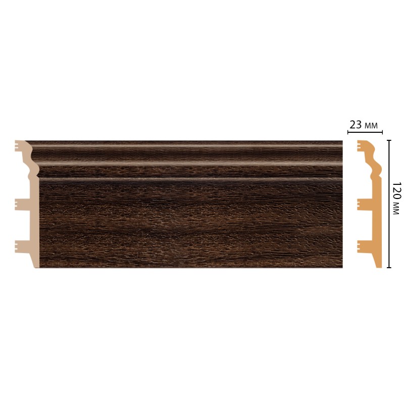 D233-438 ШК/8 Плинтус напольн.DECOMASTER(120*23*2400 мм)