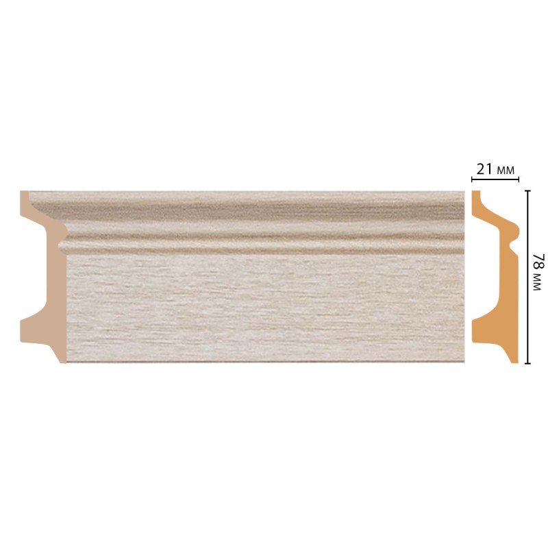 D122-71 ШК/16 Плинтус напольн.DECOMASTER(78*21*2400 мм)