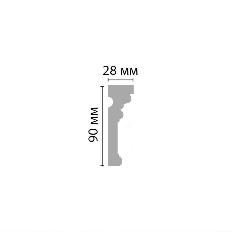 DP 9012/14 FLEXIBLE молдинг DECOMASTER-2 (90х28х2400мм)
