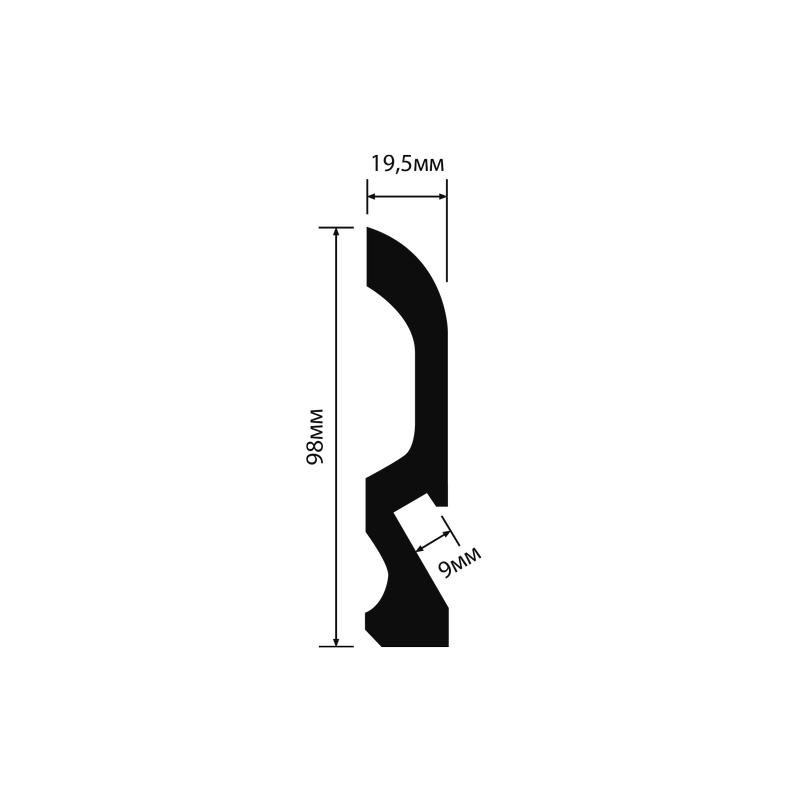 Плинтус Hiwood LB98 98*19,5*2000 мм