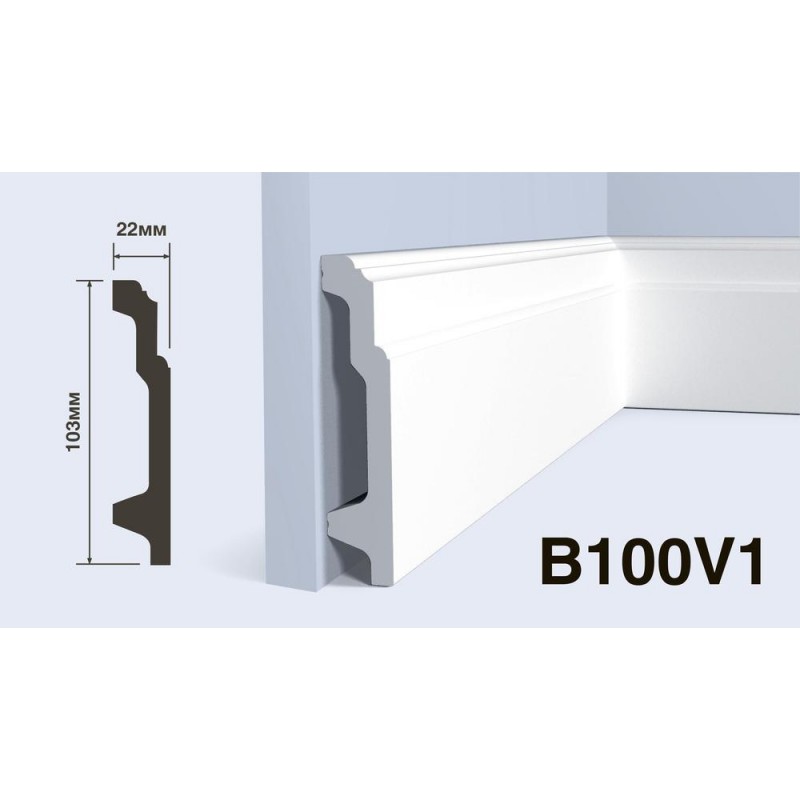 Плинтус Hiwood B100V1 103*22*2000 мм