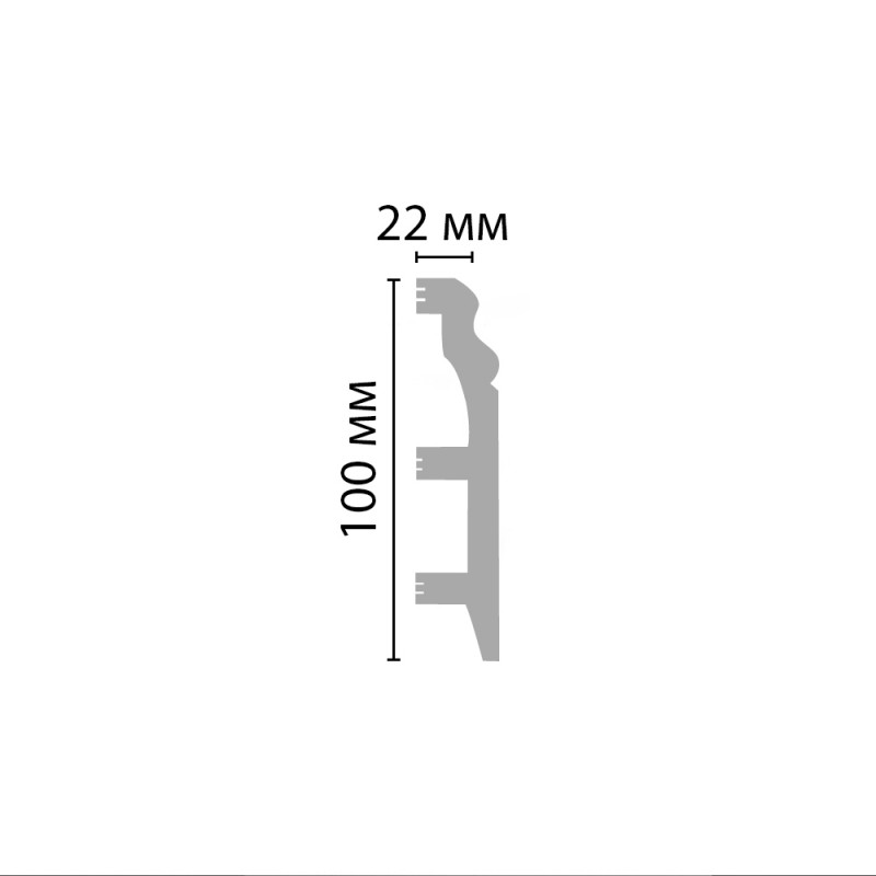 D232-74 ШК/14 Плинтус напольн.DECOMASTER(100*22*2400 мм)