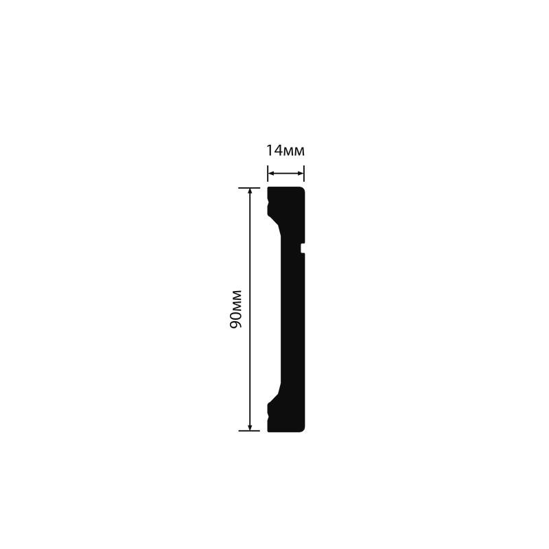 Плинтус Hiwood B90V1L 90*14*2000 мм