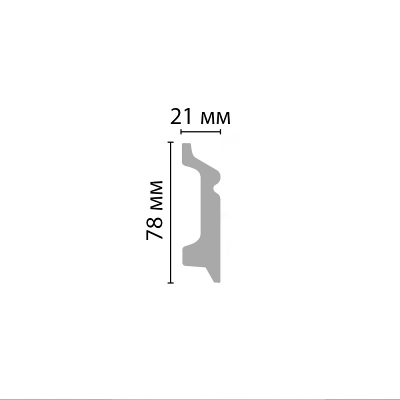 D122-84 ШК/16 Плинтус напольн.DECOMASTER(78*21*2400 мм)