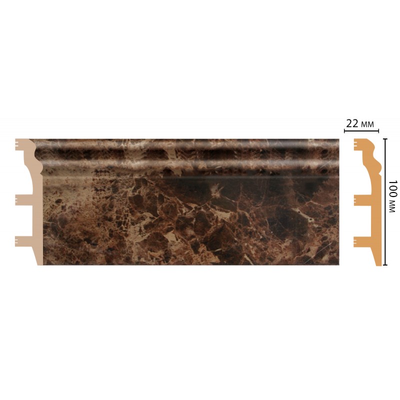 D232-713 ШК/14 Плинтус напольн.DECOMASTER(100*22*2400 мм)
