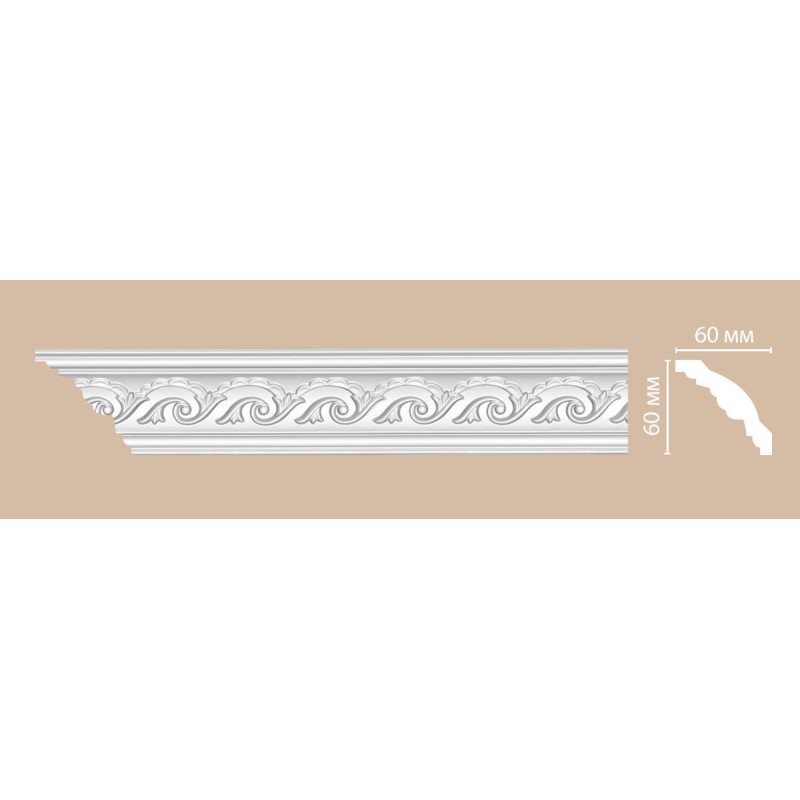 95610/26 FLEXIBLE плинтус DECOMASTER-2 (60х60х2400мм)