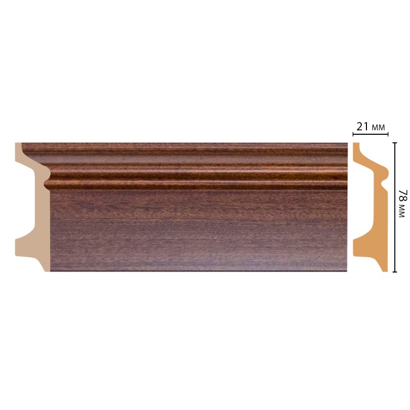 D122-75 ШК/16 Плинтус напольн.DECOMASTER(78*21*2400 мм)