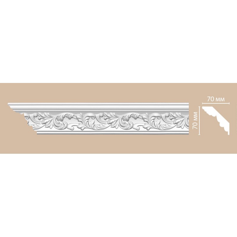 95775/12 FLEXIBLE плинтус DECOMASTER-2 (70х70х2400мм)