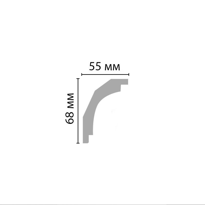 DP 16/13 FLEXIBLE плинтус DECOMASTER-2 (68х55x2400мм)