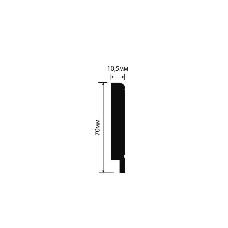 Плинтус Hiwood B70 с полосой 70*10,5*2000 мм