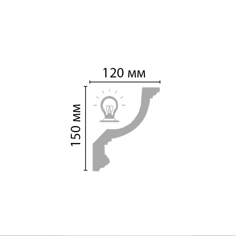 96901/4 FLEXIBLE плинтус DECOMASTER-2 (150х120х2400мм)