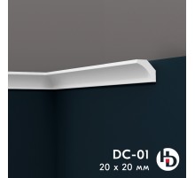 Потолочный плинтус из жесткого XPS ПраймДекор HD DC01 в Рязани