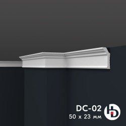 Потолочный плинтус из жесткого XPS ПраймДекор HD DC02