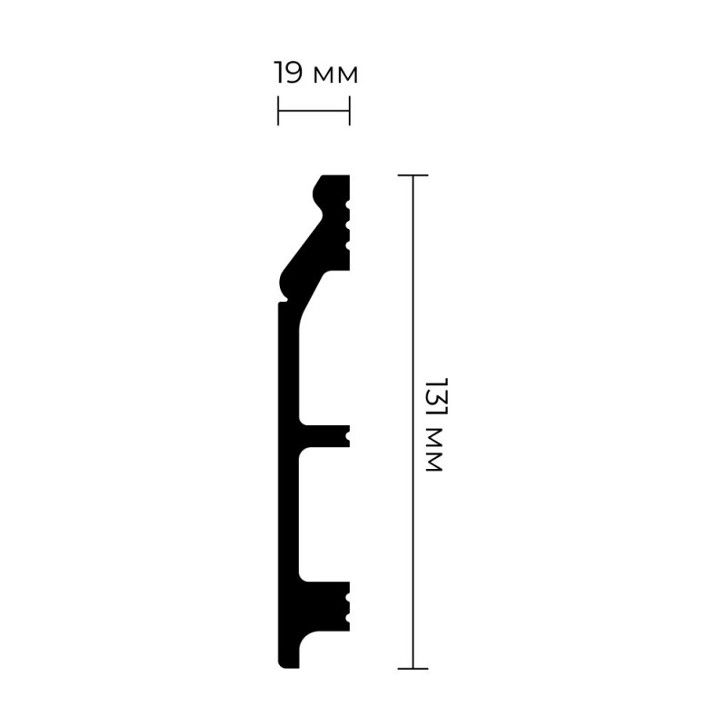 Ударопрочный напольный плинтус ПраймДекор iX F10 131x19