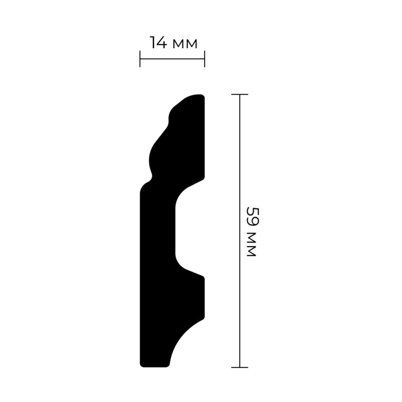 Ударопрочный напольный плинтус ПраймДекор iX F01 59x14
