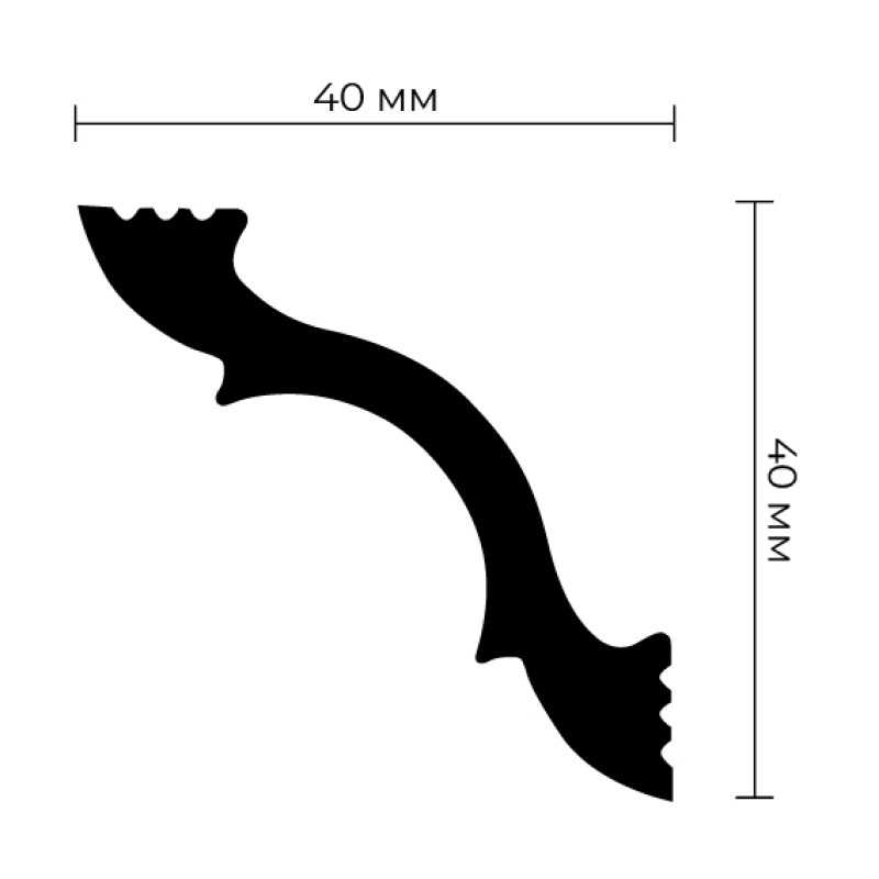 Плинтус потолочный ПраймДекор K-45 40/40