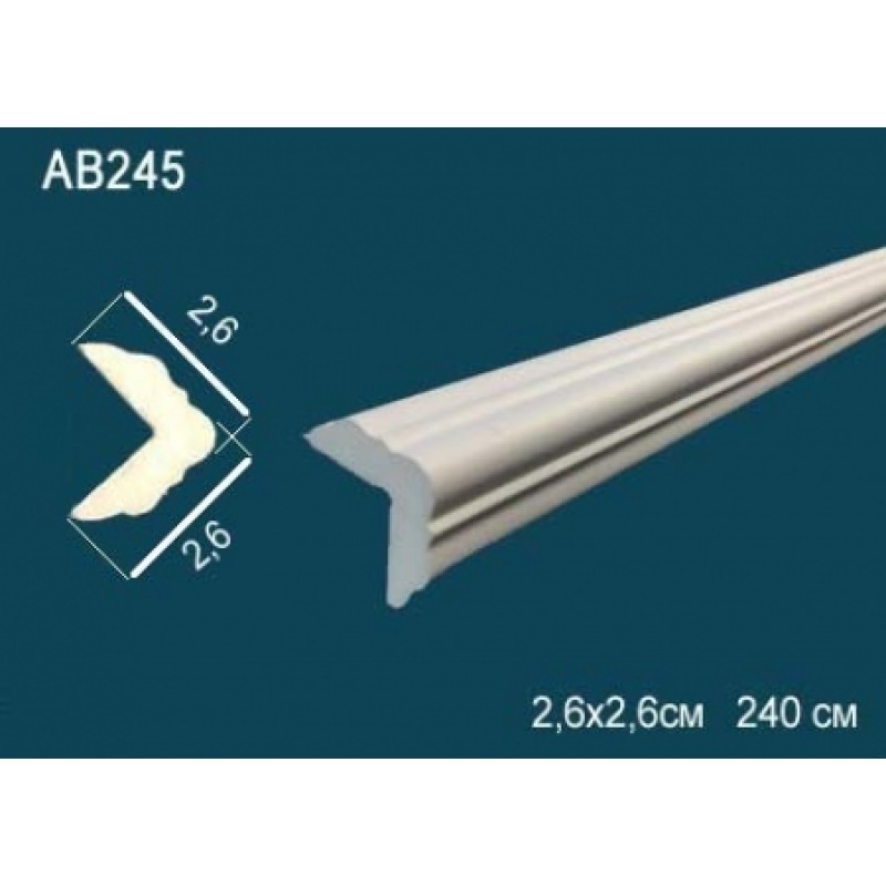 Потолочный плинтус без орнамента AB245