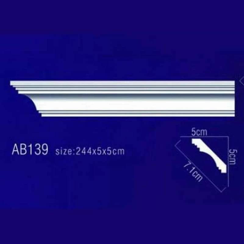 AB139 Плинтус потолочный без орнамента