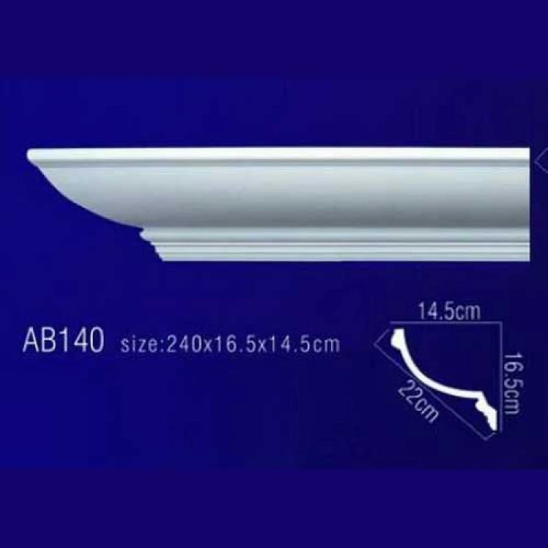 AB140 Плинтус потолочный без орнамента