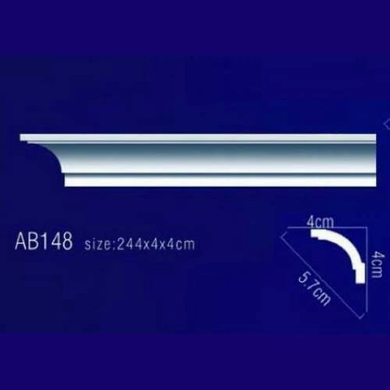 AB148 Плинтус потолочный без орнамента