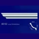 AB150 Плинтус потолочный без орнамента