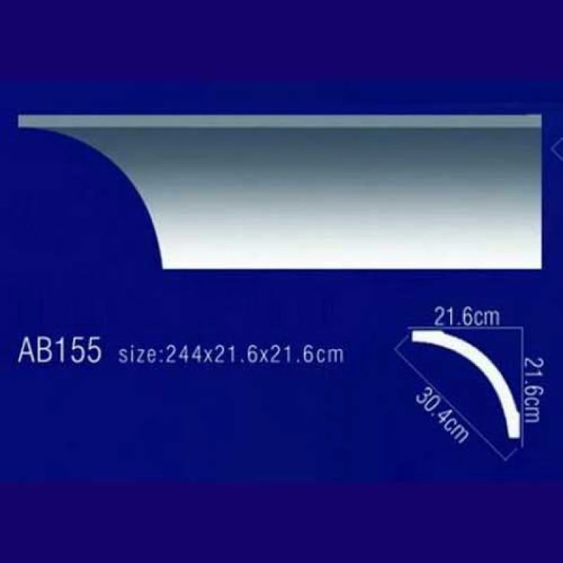 AB155 Плинтус потолочный без орнамента