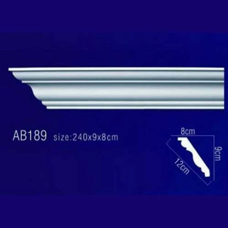 AB189 Плинтус потолочный без орнамента