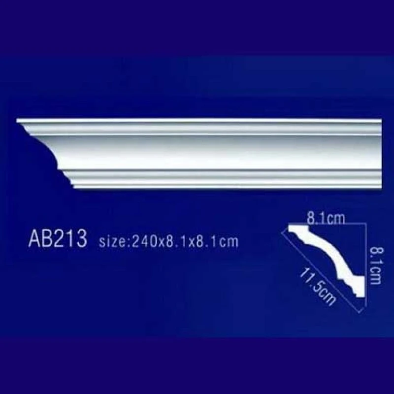 AB213 Плинтус потолочный без орнамента