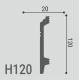 Плинтус напольный из ударопрочного полимера H 120