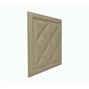 Мягкая стеновая панель из экокожи Classic 400х400 мм - Latte
