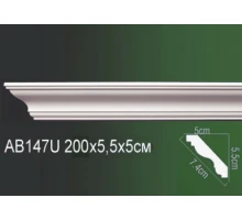 AB147U Плинтус потолочный без орнамента