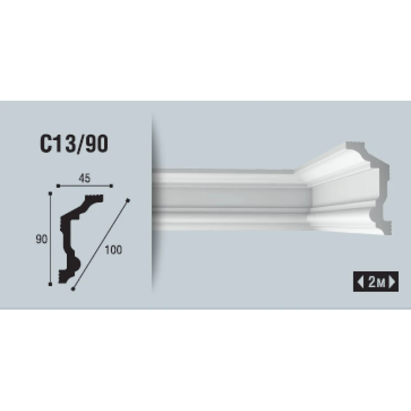 Плинтус потолочный C 13/90